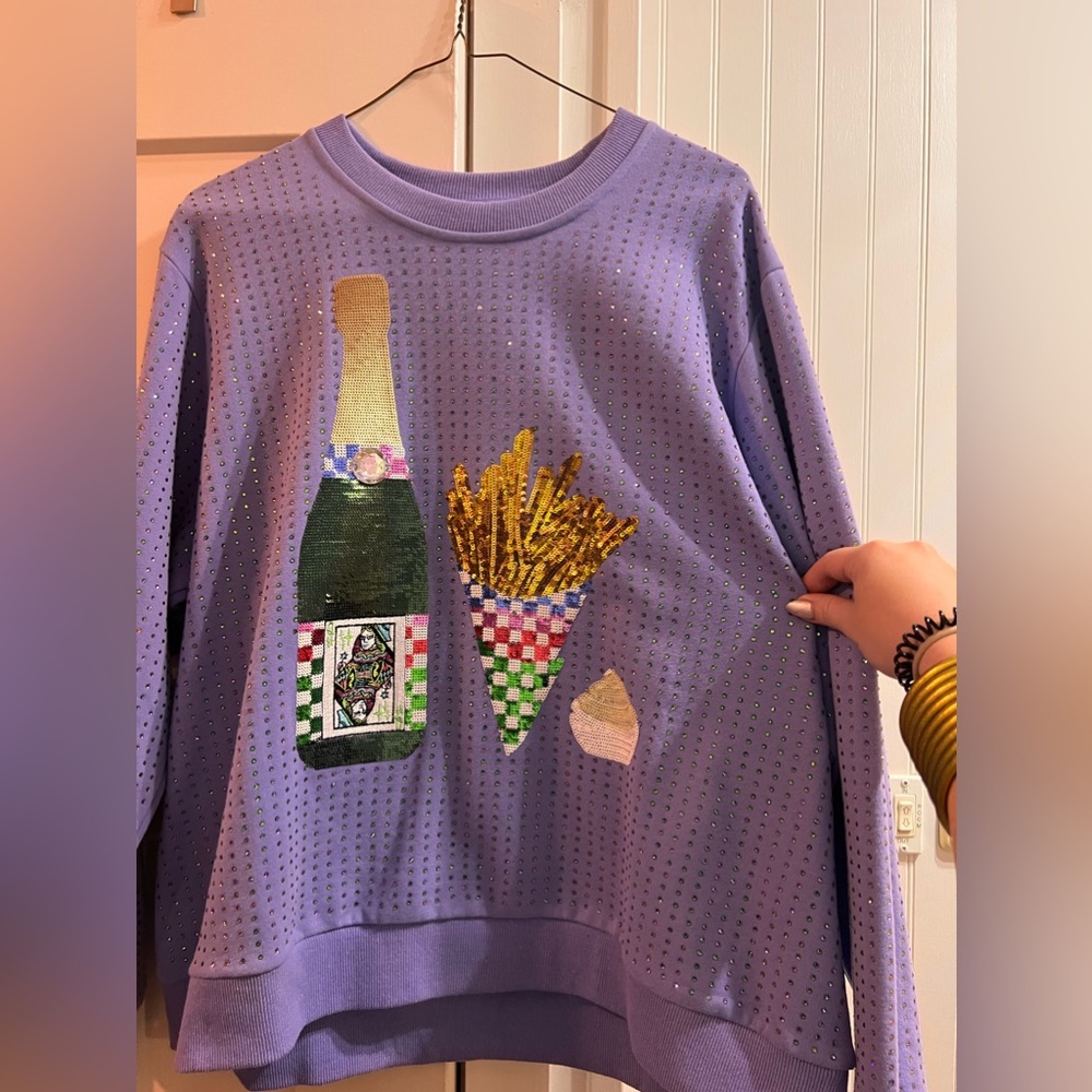 Queen of sparkles champagne and fries